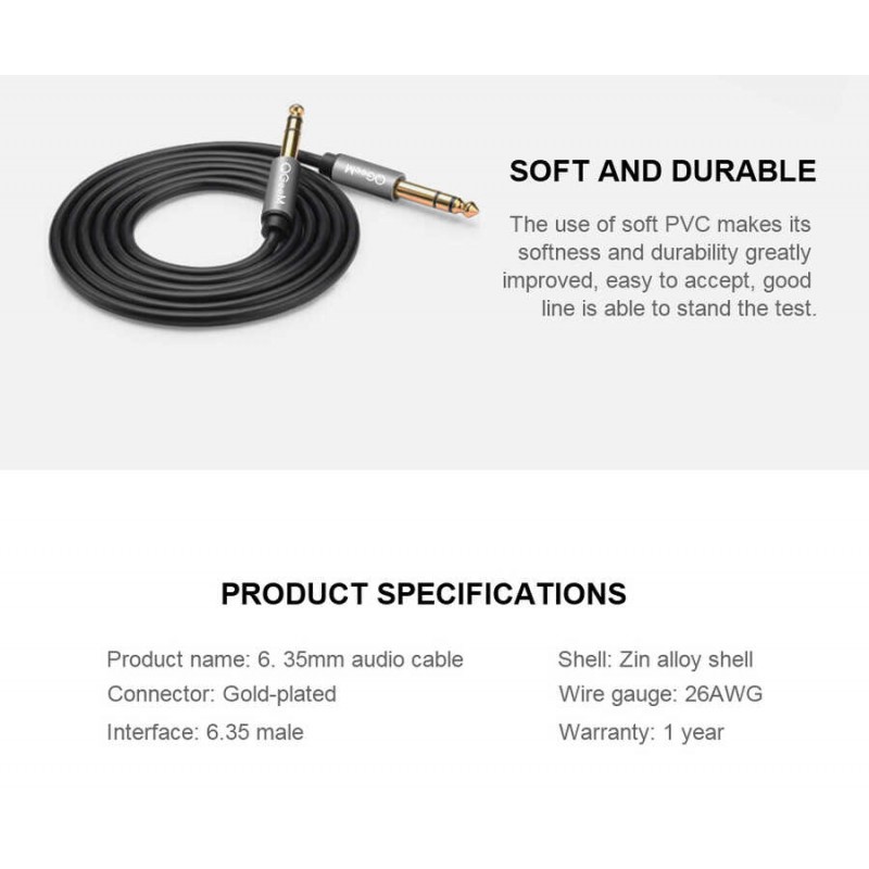 Bal-z Qgeem QG-AU03 6.35mm Aux Audio Kablo 1.5M