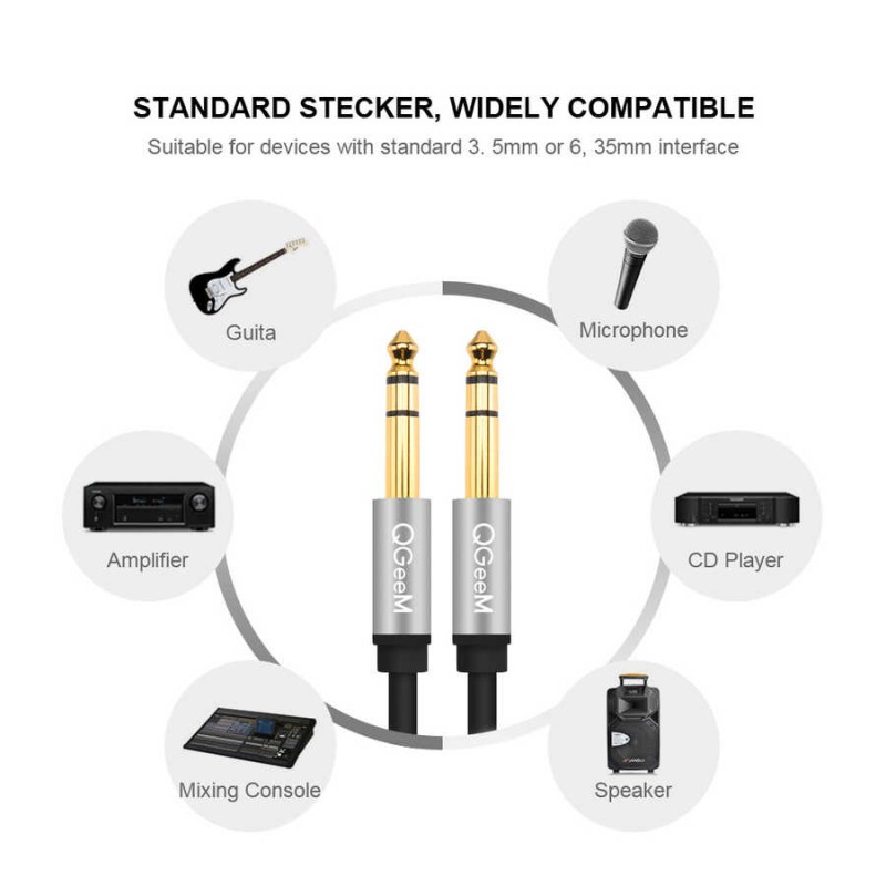 Bal-z Qgeem QG-AU03 6.35mm Aux Audio Kablo 1M