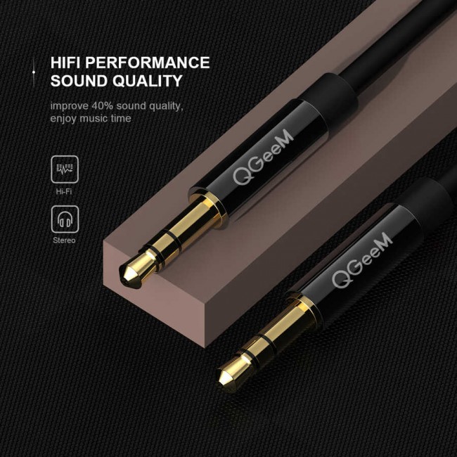 Qgeem QG-AU04 3.5mm Aux Audio Kablo 2M Qgeem QG-AU04 3.5mm Aux Audio Kablo 2M
