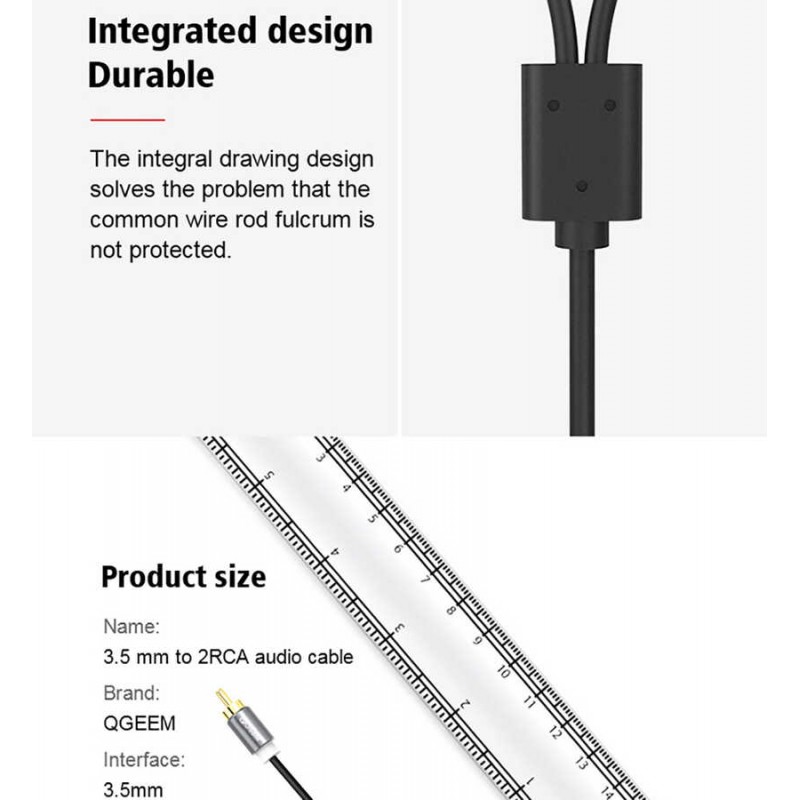 Bal-z Qgeem QG-AU09 3.5mm To RCA Aux Audio Kablo 1.5M