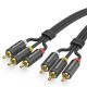 Qgeem QG-AU13 RCA Aux Audio Kablo 1.83M Qgeem QG-AU13 RCA Aux Audio Kablo 1.83M