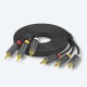 Qgeem QG-AU13 RCA Aux Audio Kablo 1.83M Qgeem QG-AU13 RCA Aux Audio Kablo 1.83M