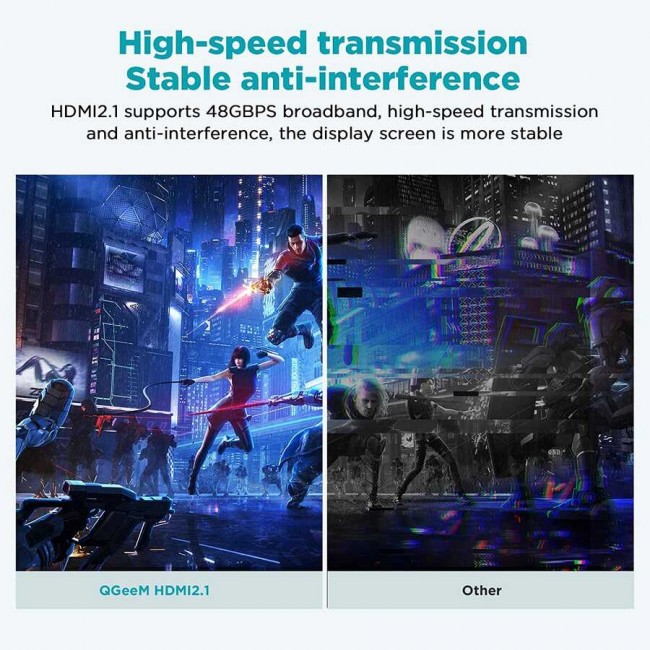 Qgeem QG-AV17 Görüntü ve Ses Aktarıcı HDMI Kablo 2.1 Versiyon 8K HD Kalite 48Gbps 0.91 metre Qgeem QG-AV17 Görüntü ve Ses Aktarıcı HDMI Kablo 2.1 Versiyon 8K HD Kalite 48Gbps 0.91 metre