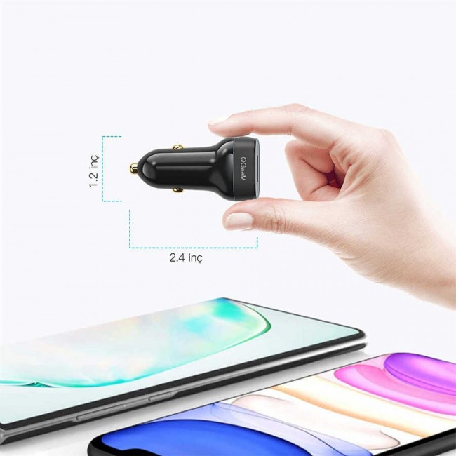 Qgeem QG-CHAP03 Usb - PD 52.5W Araç Şarj Aleti Qgeem QG-CHAP03 Usb - PD 52.5W Araç Şarj Aleti