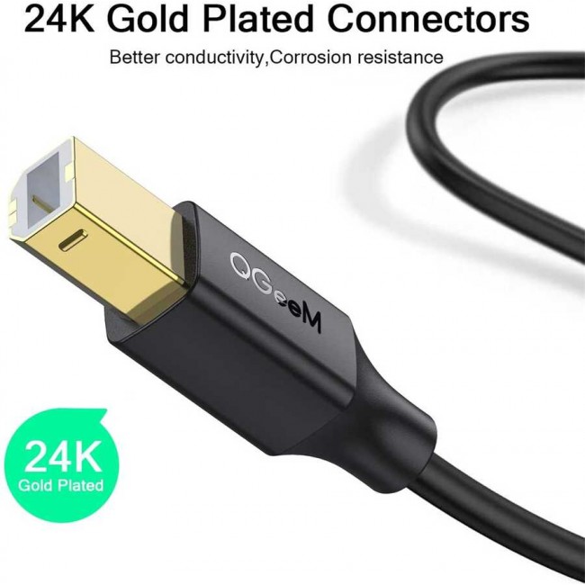 Qgeem QG-CVQ23 Usb Type-A To Usb Type-B Kablo 3.05M Qgeem QG-CVQ23 Usb Type-A To Usb Type-B Kablo 3.05M