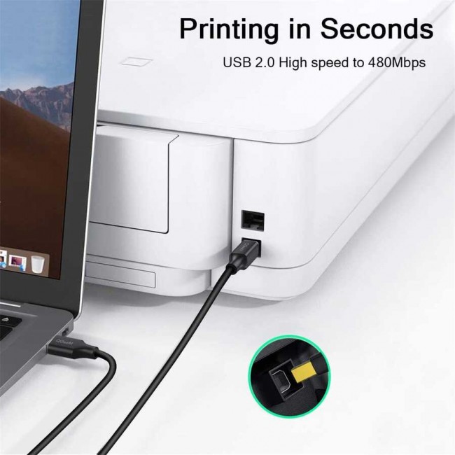 Qgeem QG-CVQ23 Usb Type-A To Usb Type-B Kablo 3.05M Qgeem QG-CVQ23 Usb Type-A To Usb Type-B Kablo 3.05M