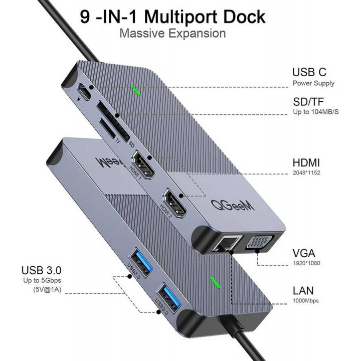 Qgeem QG-D3908 Usb Hub