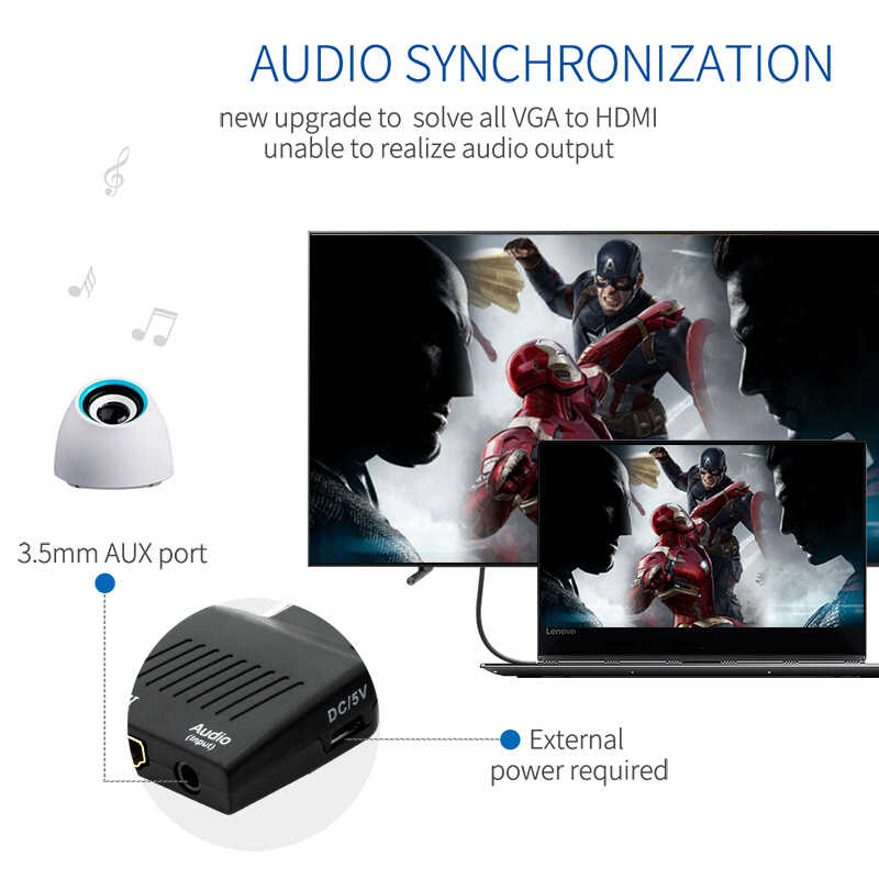 Bal-z Qgeem QG-HD12 VGA To HDMI Dönüştürücü