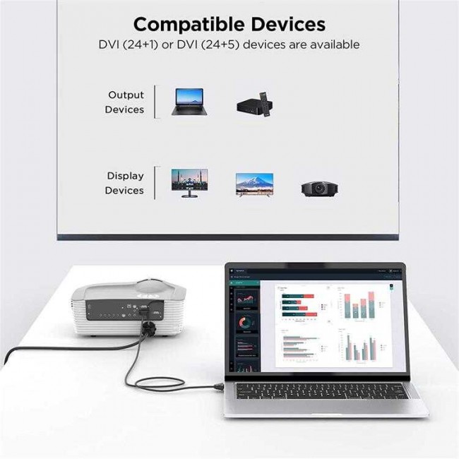 Qgeem QG-HD15 DVI Kablo 1.83M Qgeem QG-HD15 DVI Kablo 1.83M