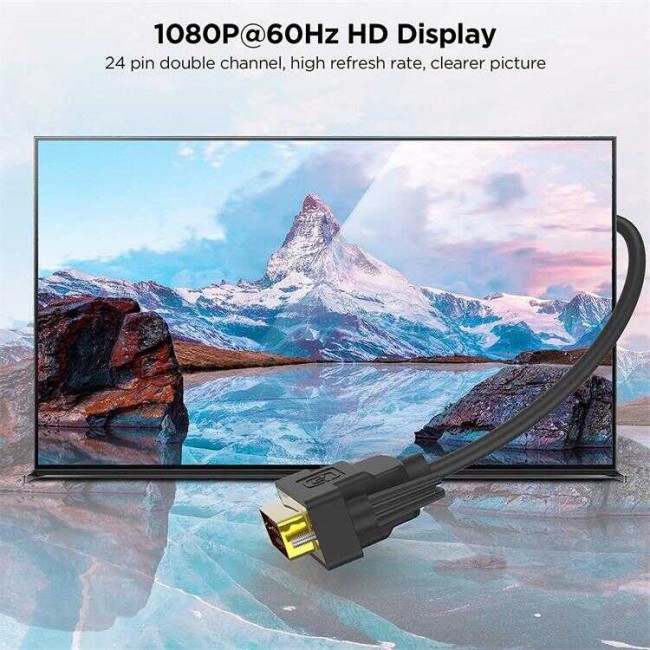 Qgeem QG-HD15 DVI Kablo 1.83M Qgeem QG-HD15 DVI Kablo 1.83M