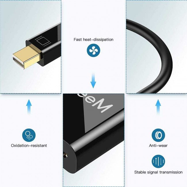 Qgeem QG-HD27 DVI To Mini Display Port Dönüştürücü
