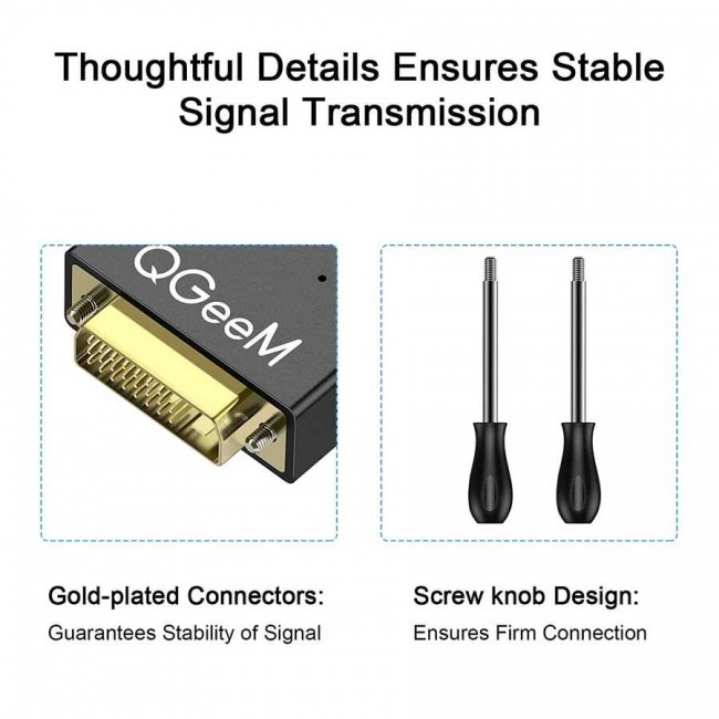 Qgeem QG-HD28 DVI To Display Port Kablo Qgeem QG-HD28 DVI To Display Port Kablo