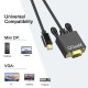 Qgeem QG-HD29 VGA To Mini Display Port Kablo Qgeem QG-HD29 VGA To Mini Display Port Kablo