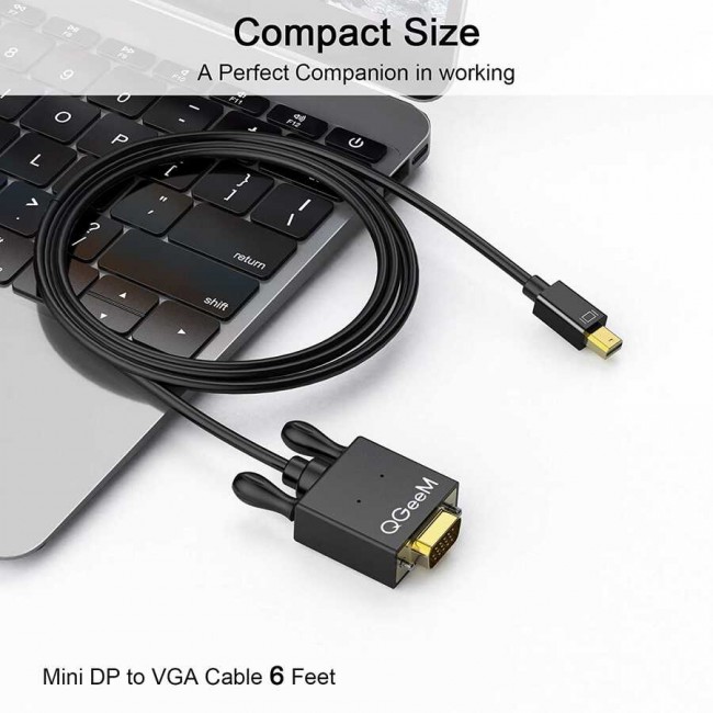 Qgeem QG-HD29 VGA To Mini Display Port Kablo Qgeem QG-HD29 VGA To Mini Display Port Kablo