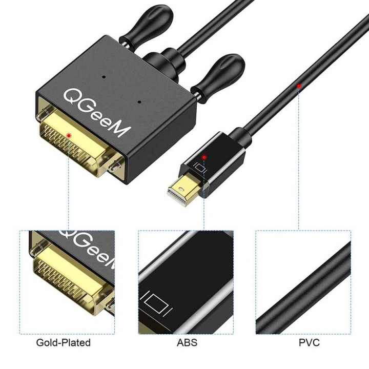 Qgeem QG-HD30 DVI To Mini Display Port Kablo