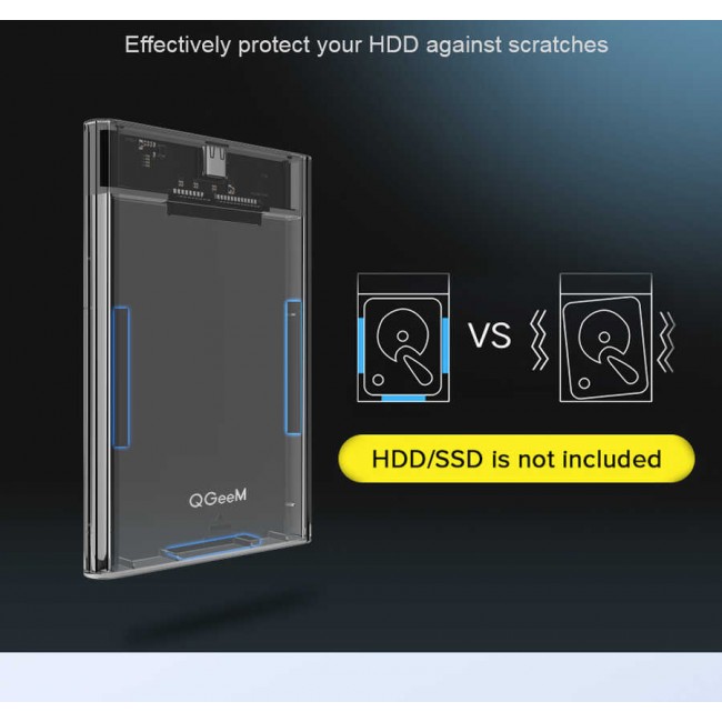 Qgeem QG-ST05 2.5 inç Sata Harddisk Veri Aktarım Kutusu Qgeem QG-ST05 2.5 inç Sata Harddisk Veri Aktarım Kutusu