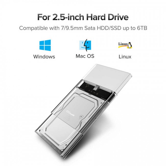 Qgeem QG-ST05 2.5 inç Sata Harddisk Veri Aktarım Kutusu Qgeem QG-ST05 2.5 inç Sata Harddisk Veri Aktarım Kutusu