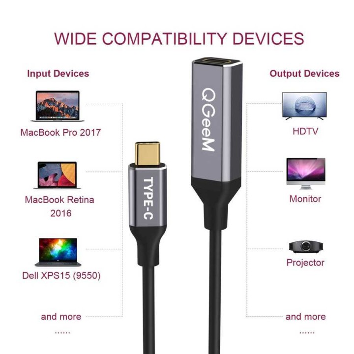 Qgeem QG-UA08 Type-C To Mini Display Dönüştürücü