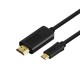 Qgeem QG-UA11 Type-C To HDMI Kablo 1.2M Qgeem QG-UA11 Type-C To HDMI Kablo 1.2M