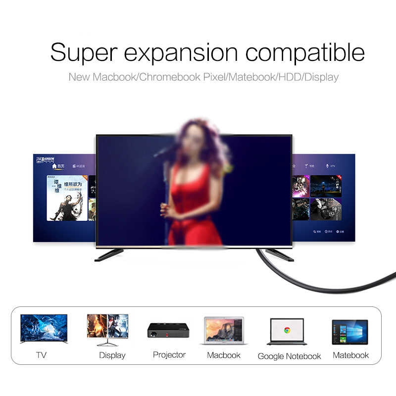 Bal-z Qgeem QG-UA11 Type-C To HDMI Kablo 1.2M