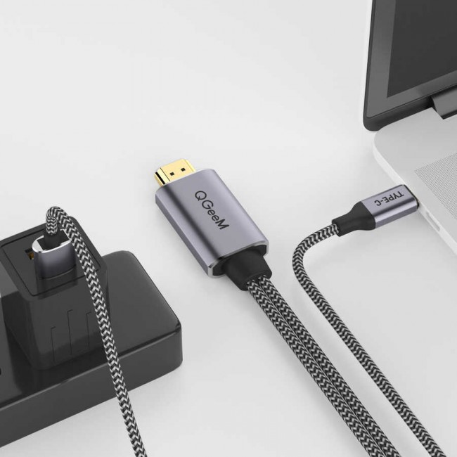 Qgeem QG-UA12 Type-C To HDMI 2 in 1 Kablo Qgeem QG-UA12 Type-C To HDMI 2 in 1 Kablo