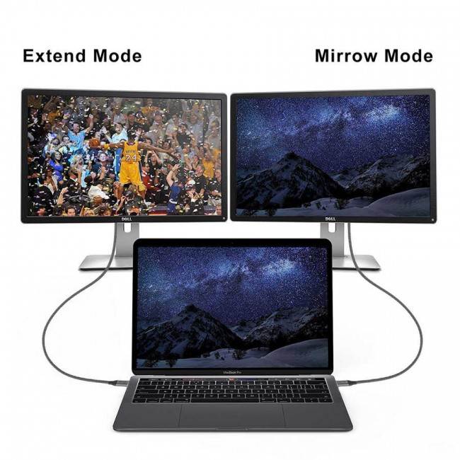 Qgeem QG-UA12 Type-C To HDMI 2 in 1 Kablo Qgeem QG-UA12 Type-C To HDMI 2 in 1 Kablo