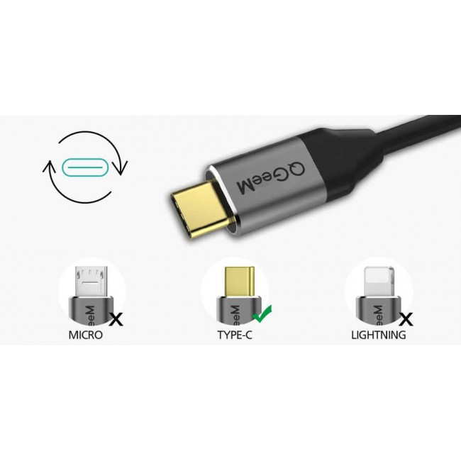 Qgeem QG-UA13 Type-C To Display Port Kablo Qgeem QG-UA13 Type-C To Display Port Kablo