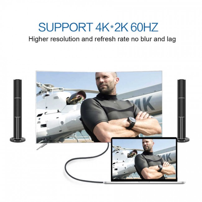 Qgeem QG-UA13 Type-C To Display Port Kablo Qgeem QG-UA13 Type-C To Display Port Kablo