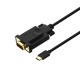 Qgeem QG-UA17 Type-C to VGA Adaptörü Yüksek Çözünürlüklü Dönüştürücü Kablo 1080p 60Hz 1.2 metre Qgeem QG-UA17 Type-C to VGA Adaptörü Yüksek Çözünürlüklü Dönüştürücü Kablo 1080p 60Hz 1.2 metre
