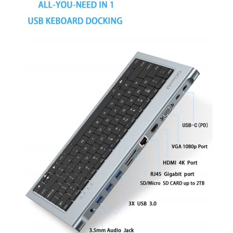 Bal-z Qgeem QG-UH-11-2 Type-C Hub Klavye
