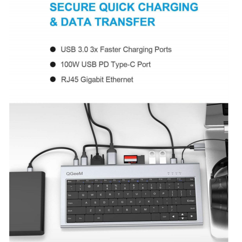 Bal-z Qgeem QG-UH-11-2 Type-C Hub Klavye