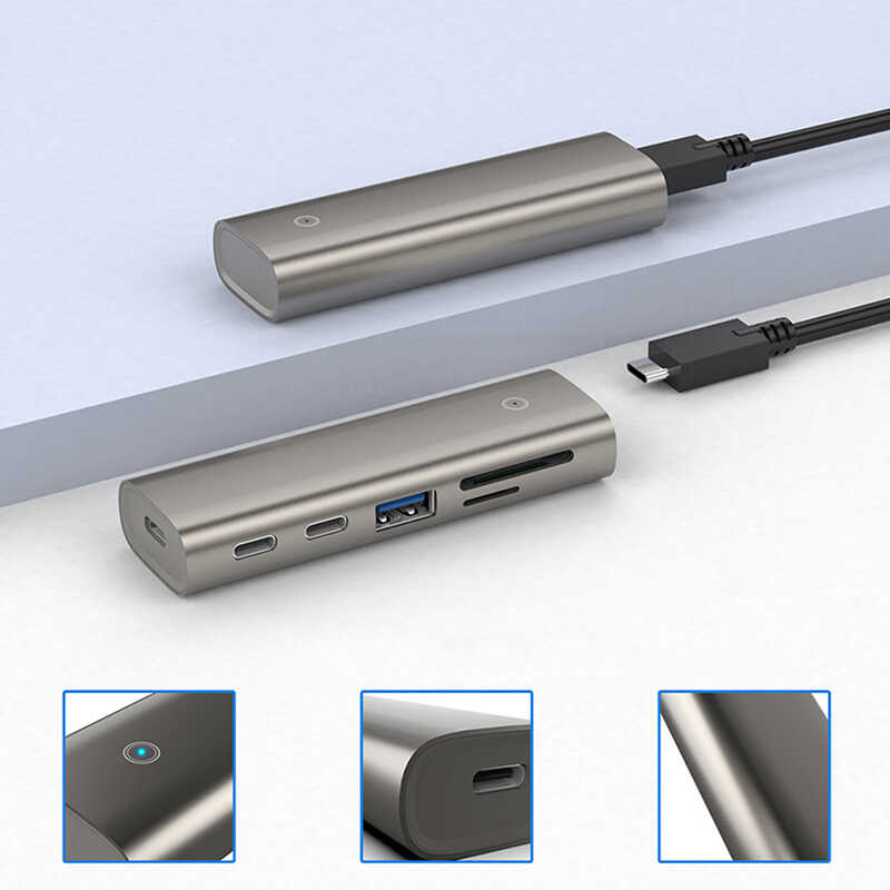 Bal-z Qgeem QG-UH05 6 İn 1 Type-C Hub 22 Cm