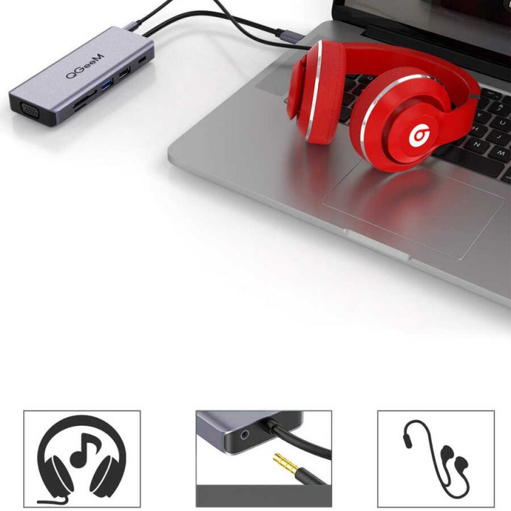 Qgeem QG-UH09 9 in 1 Usb Hub