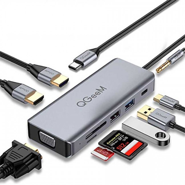 Qgeem QG-UH09 9 in 1 Usb Hub Qgeem QG-UH09 9 in 1 Usb Hub