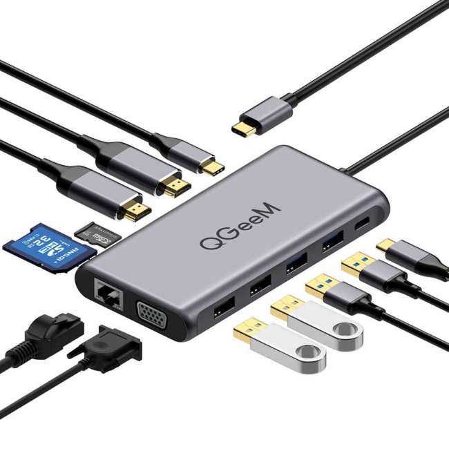 Qgeem QG-UH12-V 12 in 1 Usb Hub Qgeem QG-UH12-V 12 in 1 Usb Hub