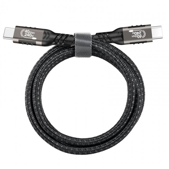 Qgeem QG01 Type-C to Type-C USB4 PD Data Kablosu 240W 40Gbps 8K@60Hz 0.5 Metre Qgeem QG01 Type-C to Type-C USB4 PD Data Kablosu 240W 40Gbps 8K@60Hz 0.5 Metre