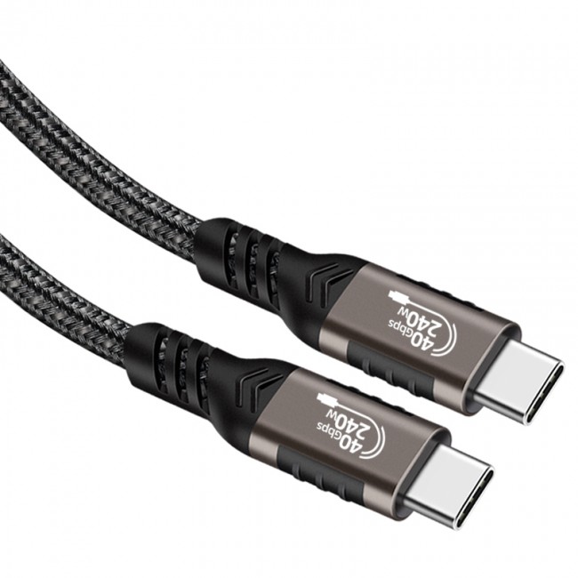 Qgeem QG01 Type-C to Type-C USB4 PD Data Kablosu 240W 40Gbps 8K@60Hz 0.5 Metre Qgeem QG01 Type-C to Type-C USB4 PD Data Kablosu 240W 40Gbps 8K@60Hz 0.5 Metre