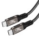 Qgeem QG01 Type-C to Type-C USB4 PD Data Kablosu 240W 40Gbps 8K@60Hz 0.5 Metre Qgeem QG01 Type-C to Type-C USB4 PD Data Kablosu 240W 40Gbps 8K@60Hz 0.5 Metre