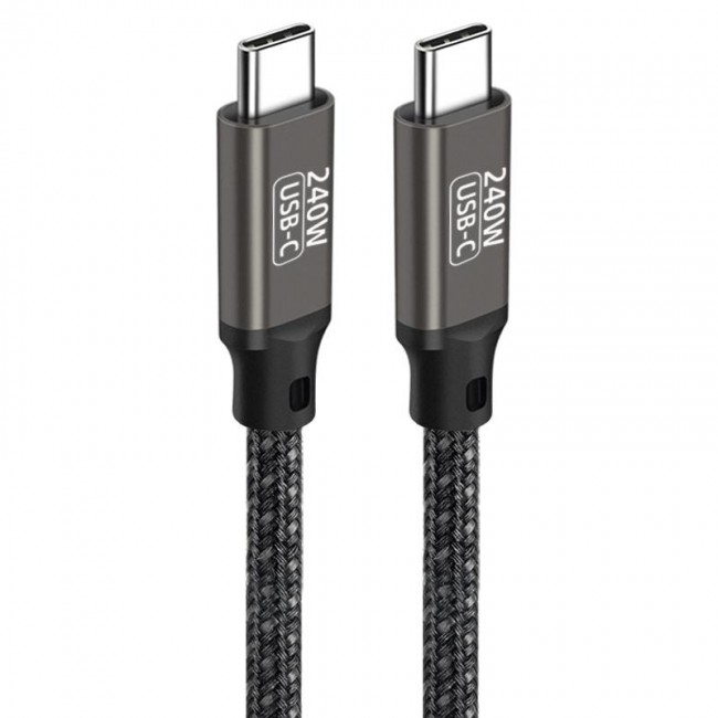 Qgeem QG02 Type-C to Type-C PD3.1 Data Kablosu 240W 480Mbps 0.5 Metre Qgeem QG02 Type-C to Type-C PD3.1 Data Kablosu 240W 480Mbps 0.5 Metre