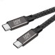 Qgeem QG02 Type-C to Type-C PD3.1 Data Kablosu 240W 480Mbps 0.5 Metre Qgeem QG02 Type-C to Type-C PD3.1 Data Kablosu 240W 480Mbps 0.5 Metre
