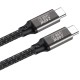 Qgeem QG02 Type-C to Type-C PD3.1 Data Kablosu 240W 480Mbps 1 Metre Qgeem QG02 Type-C to Type-C PD3.1 Data Kablosu 240W 480Mbps 1 Metre