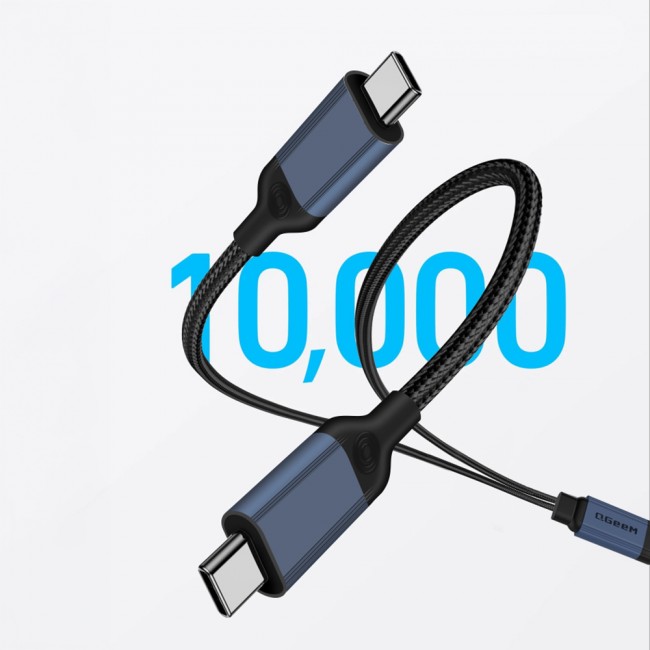Qgeem Type-C to Type-C 2in1 Data Kablosu 140W 480Mbps 1.2M Qgeem Type-C to Type-C 2in1 Data Kablosu 140W 480Mbps 1.2M