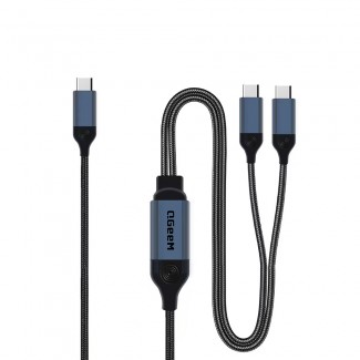 Qgeem Type-C to Type-C 2in1 Data Kablosu 140W 480Mbps 1.2M Qgeem Type-C to Type-C 2in1 Data Kablosu 140W 480Mbps 1.2M