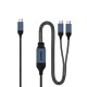 Qgeem Type-C to Type-C 2in1 Data Kablosu 140W 480Mbps 1.2M Qgeem Type-C to Type-C 2in1 Data Kablosu 140W 480Mbps 1.2M