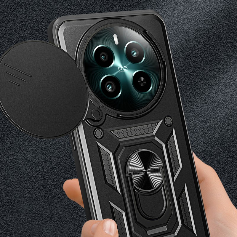 Bal-z Realme 12 Kılıf Magnetik Standlı Kamera Korumalı  Sürgülü Vega Kapak