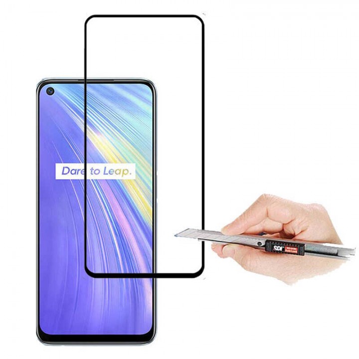 Realme 6 Zore Kenarları Kırılmaya Dayanıklı Cam Ekran Koruyucu