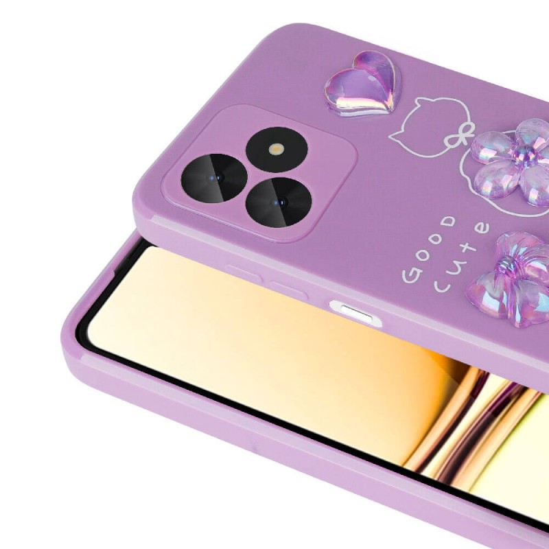 Bal-z Realme C53 Kılıf Kabartma Figürlü Parlak  Toys Silikon Kapak