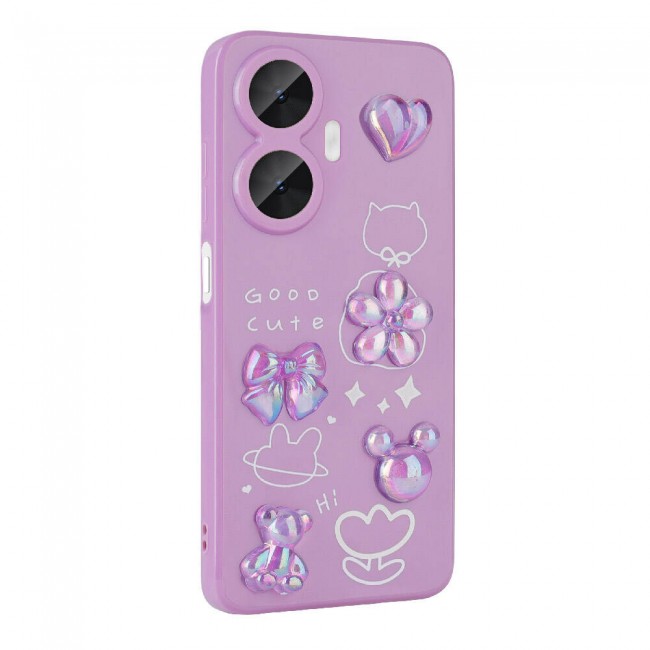 Realme C55 Kılıf Kabartma Figürlü Parlak Zore Toys Silikon Kapak Realme C55 Kılıf Kabartma Figürlü Parlak Zore Toys Silikon Kapak