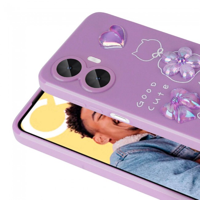 Realme C55 Kılıf Kabartma Figürlü Parlak Zore Toys Silikon Kapak Realme C55 Kılıf Kabartma Figürlü Parlak Zore Toys Silikon Kapak