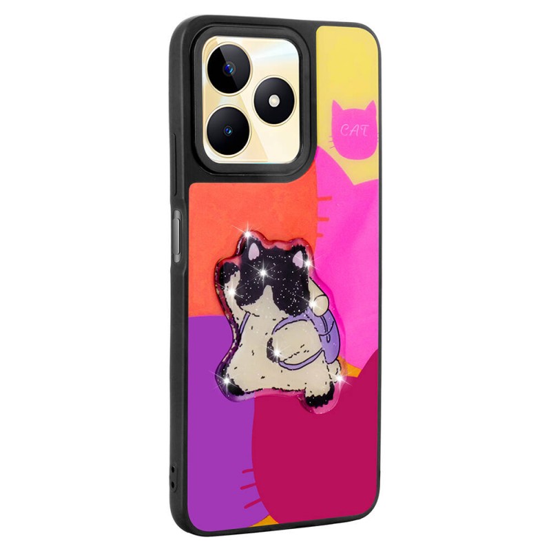 Bal-z Realme C55 Kılıf Parlayan Kabartmalı İkonik Figürlü  Amas Silikon Kapak